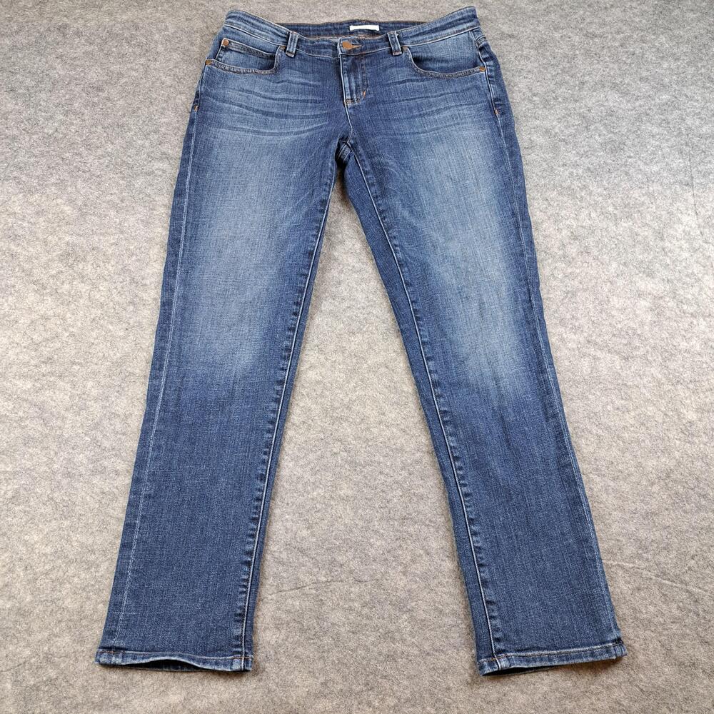 Eileen Fisher Jeans Womens 4 Straight Leg Organic Cotton Stretch Denim Pants